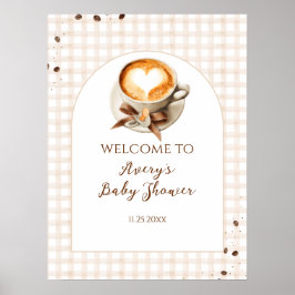 Baby is Brewing Coffee Bean Theme Baby Shower Poster