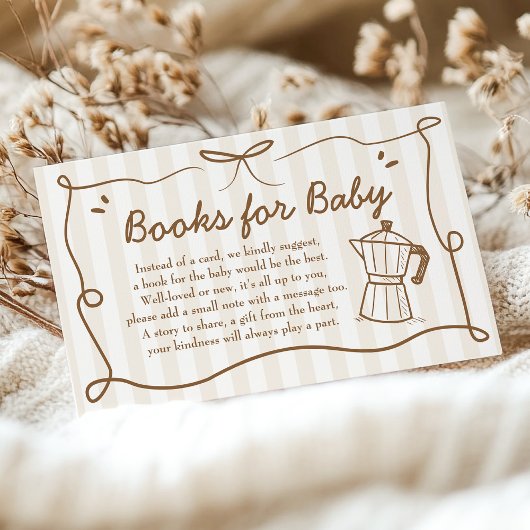 Baby Is Brewing Coffee Books for Baby Card Informatiekaartje