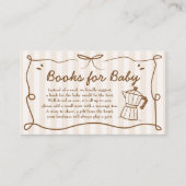 Baby Is Brewing Coffee Books for Baby Card Informatiekaartje (Voorkant)