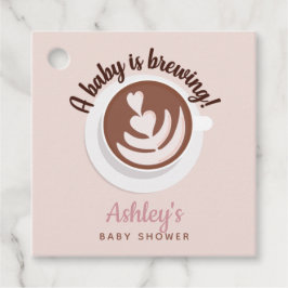 Baby is Brewing Coffee Brunch Baby shower Sprinkle Bedankjes Labels