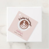 Baby is Brewing Coffee Brunch Baby shower Sprinkle Bedankjes Labels (In situ)