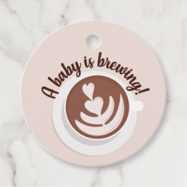 Baby is Brewing Coffee Brunch Baby shower Sprinkle Bedankjes Labels