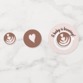 Baby is Brewing Coffee Brunch Baby shower Sprinkle Confetti (Voorkanten)