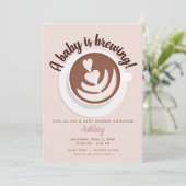 Baby is Brewing Coffee Brunch Baby shower Sprinkle Kaart (Staand voorkant)