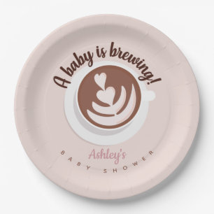 Baby is Brewing Coffee Brunch Baby shower Sprinkle Papieren Bordje