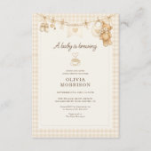 Baby is Brewing Coffee Clothesline Baby Shower Kaart (Voorkant)