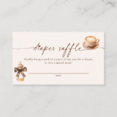 Baby Is Brewing Coffee Diaper Raffle Card Informatiekaartje (Voorkant)