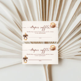 Baby Is Brewing Coffee Diaper Raffle Card Informatiekaartje