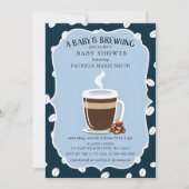 Baby is Brewing Coffee Gender Neutral Baby Shower Kaart (Voorkant)