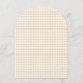 Baby is Brewing Coffee Gingham Baby Shower Kaart (Achterkant)