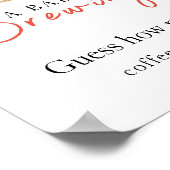 Baby is brewing coffee How many coffee beans Poster (Hoek)