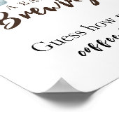 Baby is brewing coffee How many coffee beans Poster (Hoek)