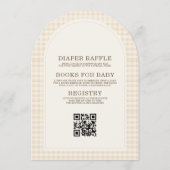Baby is Brewing Coffee QR Code Baby Shower Kaart (Achterkant)
