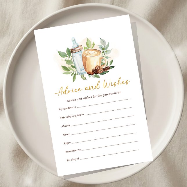 Baby is Brewing Coffee Shower Advice and Wish Game (Creator heeft geüpload)