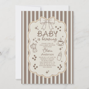 Baby is Brewing Espresso Koffiefeest Baby Shower Kaart