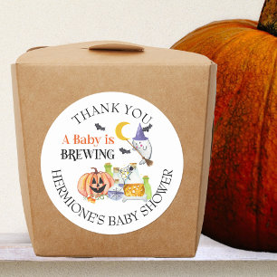 Baby is Brewing Geest en Toverdrank Bedankt Ronde Sticker