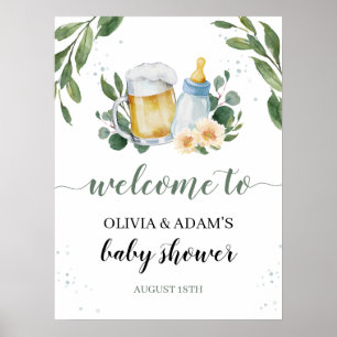 Baby Is Brewing Groene Thee Baby Shower Welkom Poster