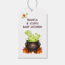 Baby is Brewing Halloween Baby Shower Cadeautags