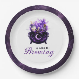 Baby Is Brewing Halloween Baby Shower Papieren Bor Bordje