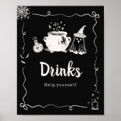 Baby is Brewing Halloween Drankjes Bord Poster (Voorkant)