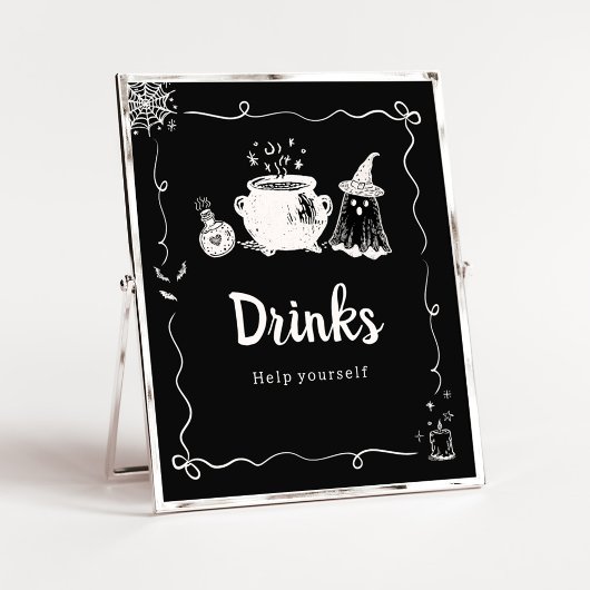 Baby is Brewing Halloween Drankjes Bord Poster