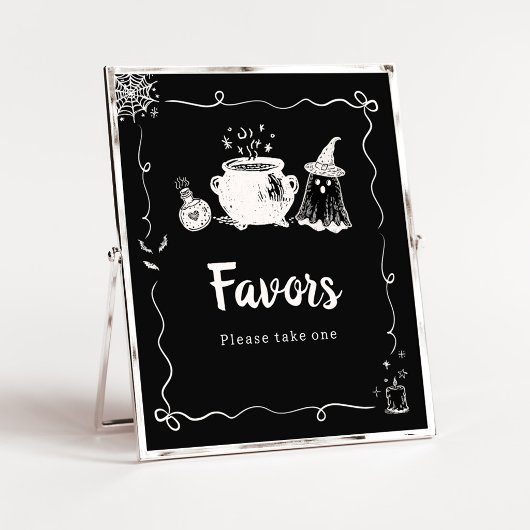 Baby is Brewing Halloween Favor Bordje Poster