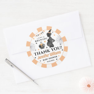 Baby is brewing Halloween jongen meisje baby showe Ronde Sticker