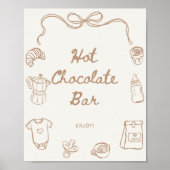 Baby is Brewing Hand Getekende Hot Chocolate Bar Poster (Voorkant)