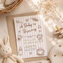 Baby is Brewing Hand Getekende Koffie Baby Shower
