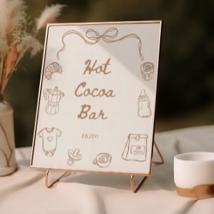Baby is Brewing Hand Getekende Poster voor Hot Coc