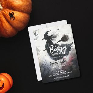Baby is Brewing Heksenbezem Spooky Waterverf Kaart