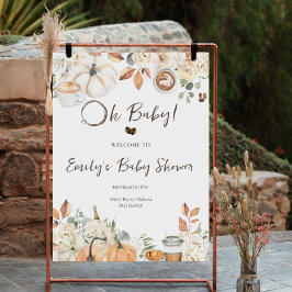 Baby is Brewing | Herfst Koffie Baby Shower Poster