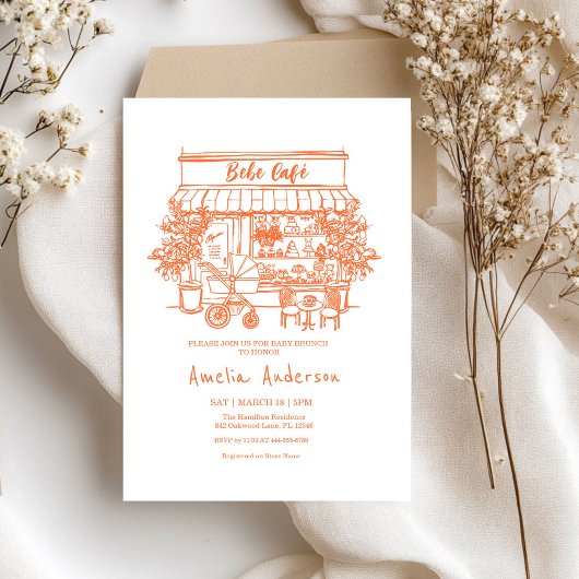  baby is brewing Home cafe themed BABY Shower Kaart