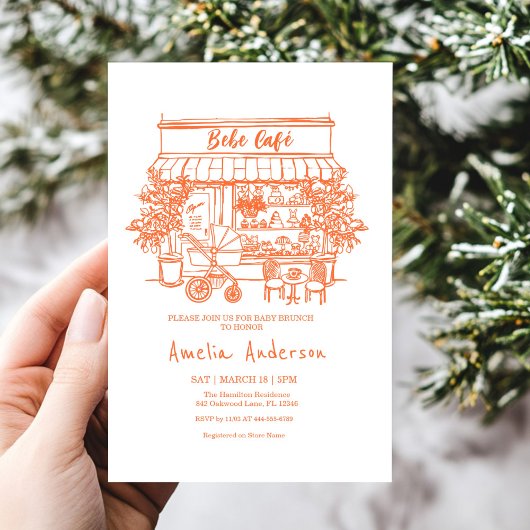  baby is brewing Home cafe themed BABY Shower Kaart