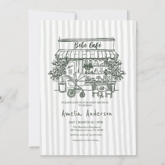  baby is brewing Home cafe themed BABY Shower Kaart (Voorkant)