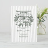  baby is brewing Home cafe themed BABY Shower Kaart (Staand voorkant)