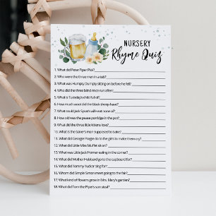 Baby Is Brewing Kabouter Rijm Quiz Spelkaart Kaart