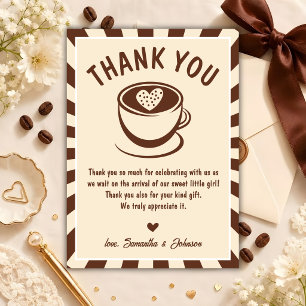 Baby Is Brewing Koffie Baby Shower Bedankkaart