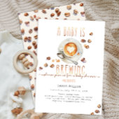 Baby Is Brewing Koffie Baby Shower | Bewerkbaar Kaart