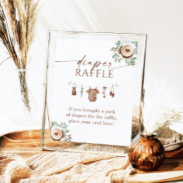 Baby Is Brewing Koffie Baby Shower Luiers Raffle  Poster