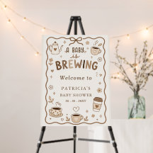 Baby is Brewing koffie baby shower welkomstbord