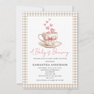 Baby Is Brewing Koffie Meisje Baby Shower Kaart