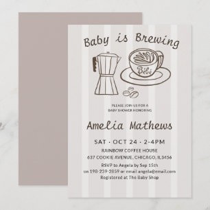 Baby is Brewing Koffiepot Cute Baby Shower