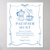 Baby is Brewing Pacifier Sign Poster (Voorkant)