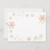 Baby Is Brewing Pink Winter Tea Party Baby Shower Bedankkaart (Achterkant)