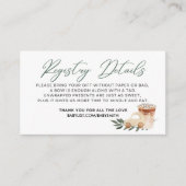 Baby is Brewing - REGISTERGEGEVENS - Groen Informatiekaartje (Voorkant)