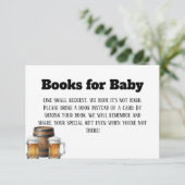 Baby is Brewing Rustic Bring a Book Baby Shower Bedankkaart (Staand voorkant)