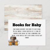 Baby is Brewing Rustic Bring a Book Baby Shower Bedankkaart (Voorkant / Achterkant)