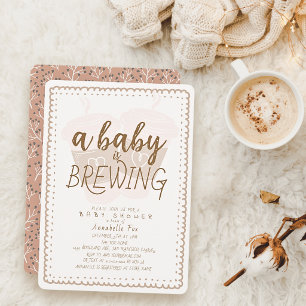 Baby is Brewing Take Away Koffiebekers Baby Shower Kaart