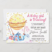 Baby is Brewing Tea Party | Virtueel Baby shower Kaart (Voorkant)